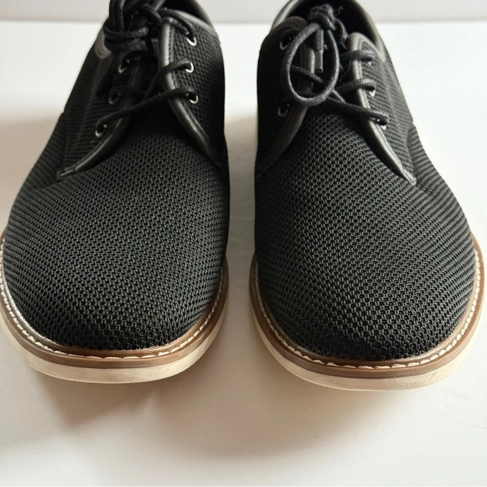 J. Ferrar Black McKinley Mesh Fabric Lace Loafers Shoes Mens Size 8.5M